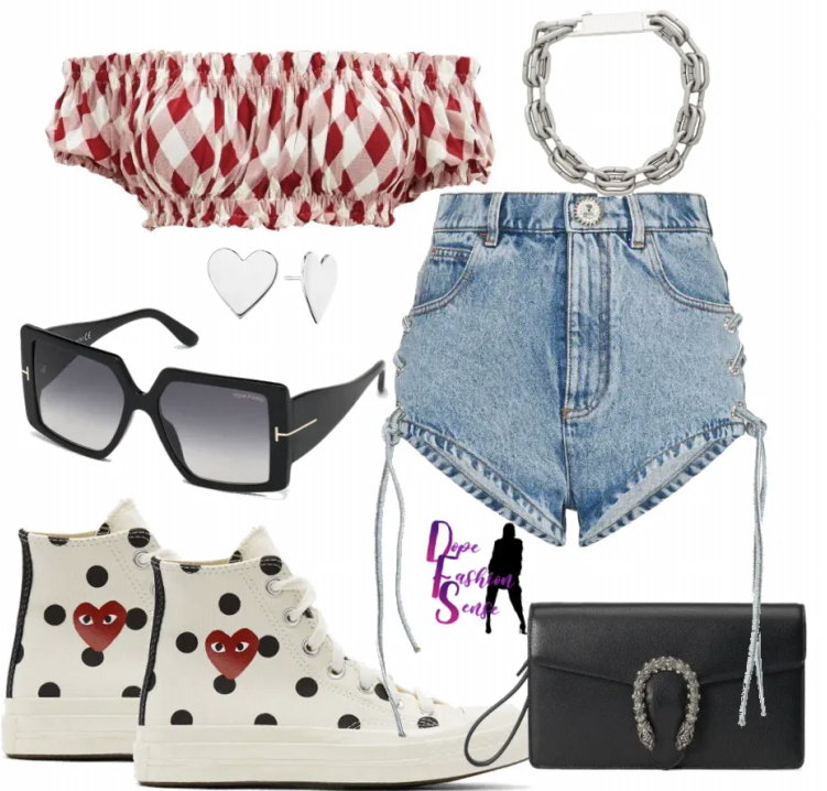 Stylish outfit inspiration. Stylish outfit insoiration for the 4th of July.