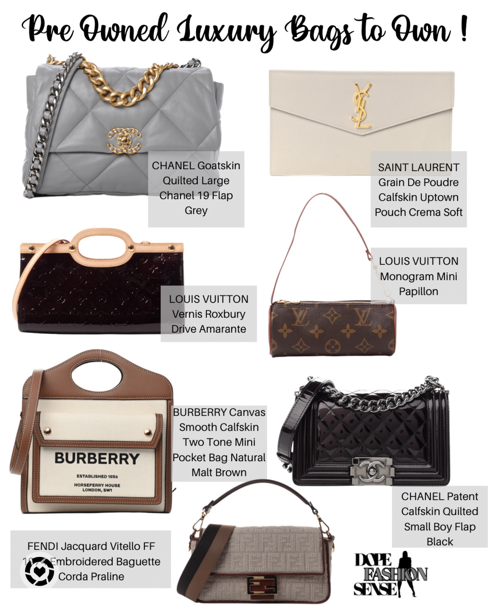 Pre-Owned Luxury Handbags To Own - Dope Fashion Sense