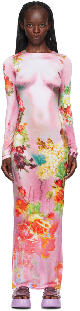 JEAN PAUL GAULTIER
Pink 'The Body Flower' Maxi Dress
